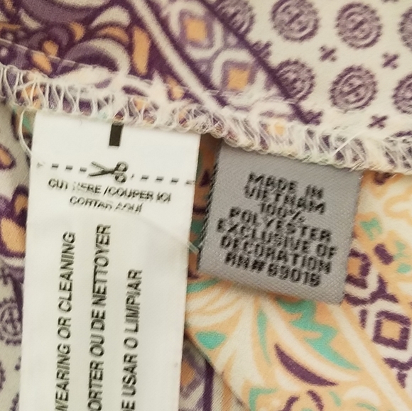 NWOT Ruff Hewn Grey Boho, Flowy, Lacy Blouse - Picture 4 of 5